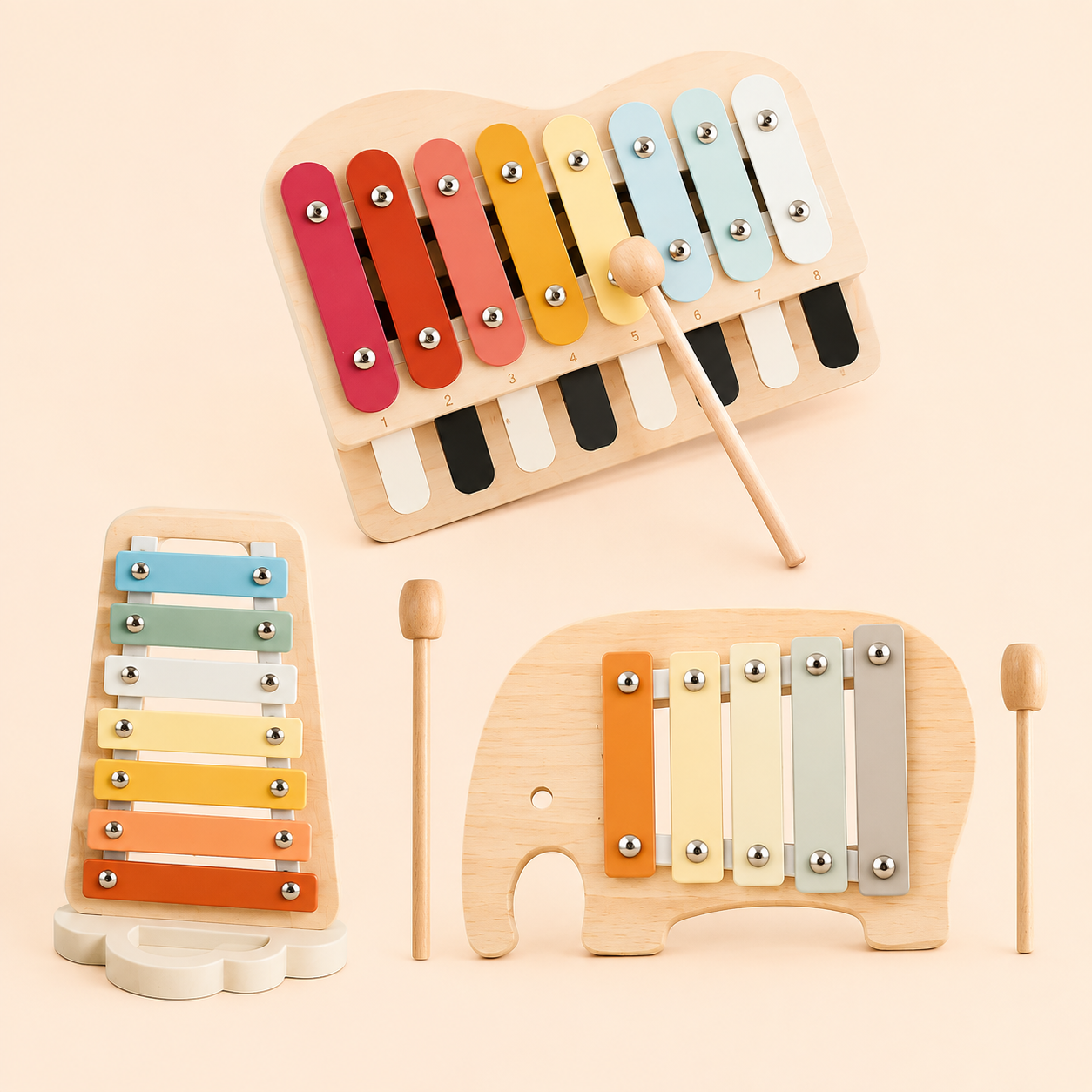 Montessori Wooden Music Xylophone | Educational Musical Toy for Toddlers