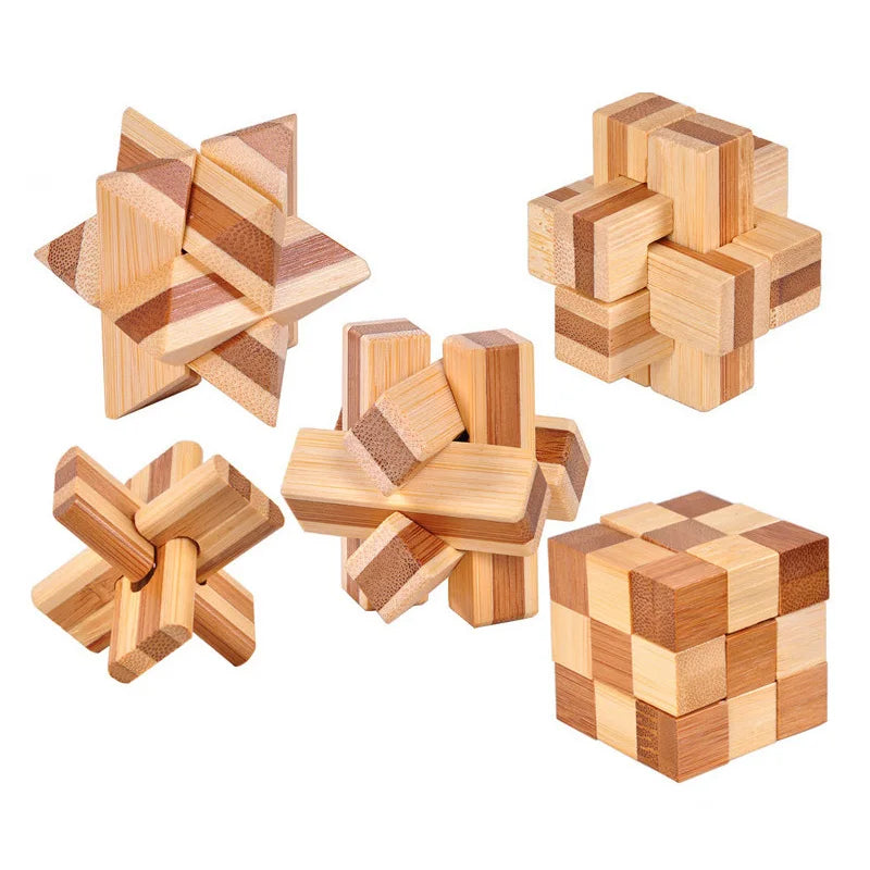 Lu Ban Lock | Wooden 3D IQ Brain Teaser Puzzle