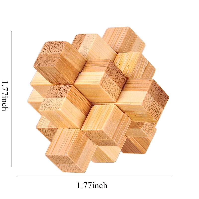 Lu Ban Lock | Wooden 3D IQ Brain Teaser Puzzle