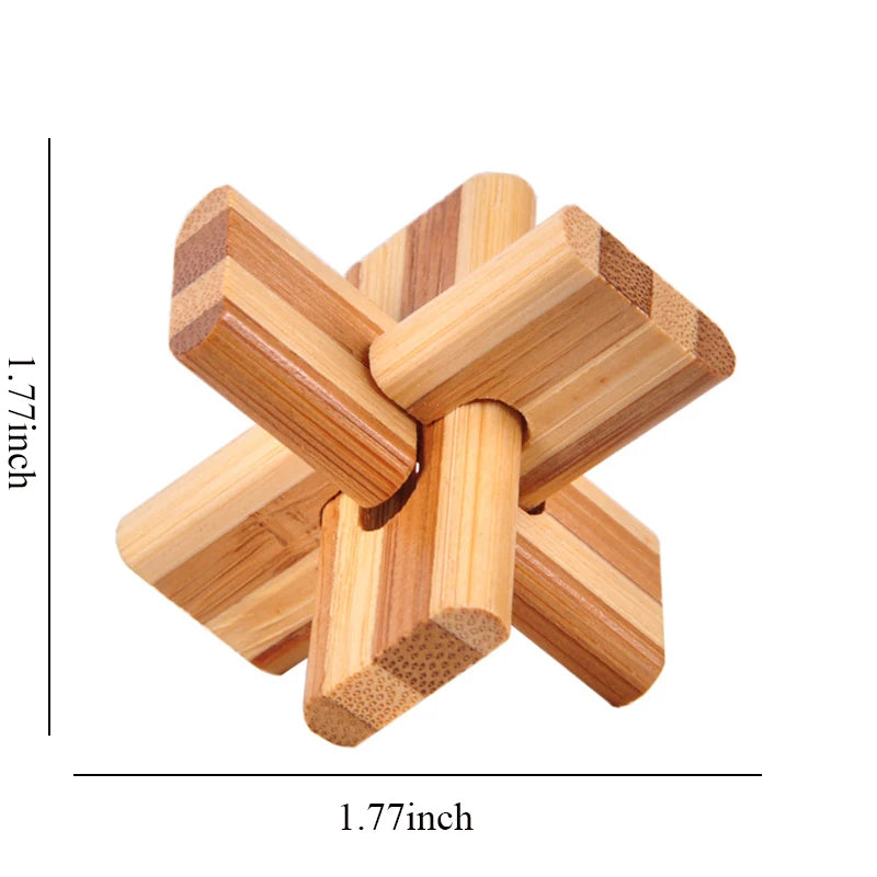 Lu Ban Lock | Wooden 3D IQ Brain Teaser Puzzle
