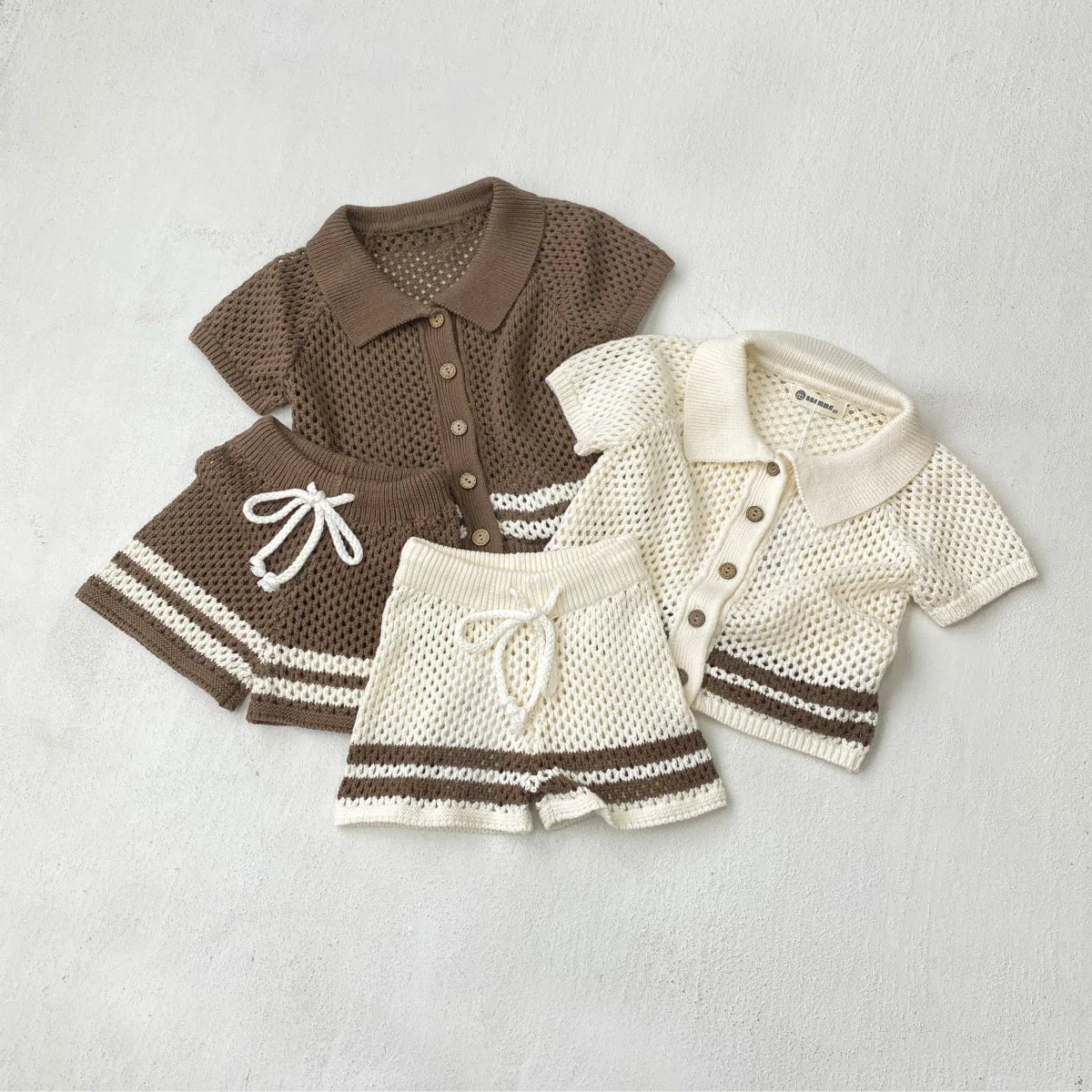 Knitted Baby Summer Set | Soft Two-Piece Outfit for Babies & Toddlers