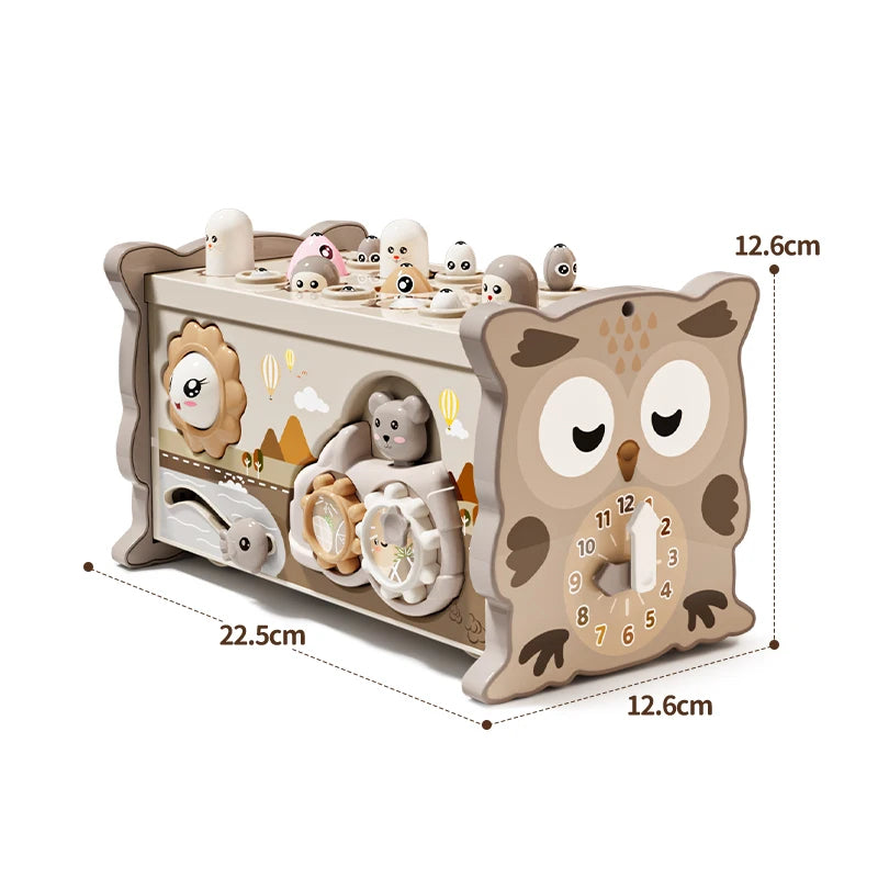 Montessori Owl Activity Cube | 10-in-1 Educational Toy for Toddlers
