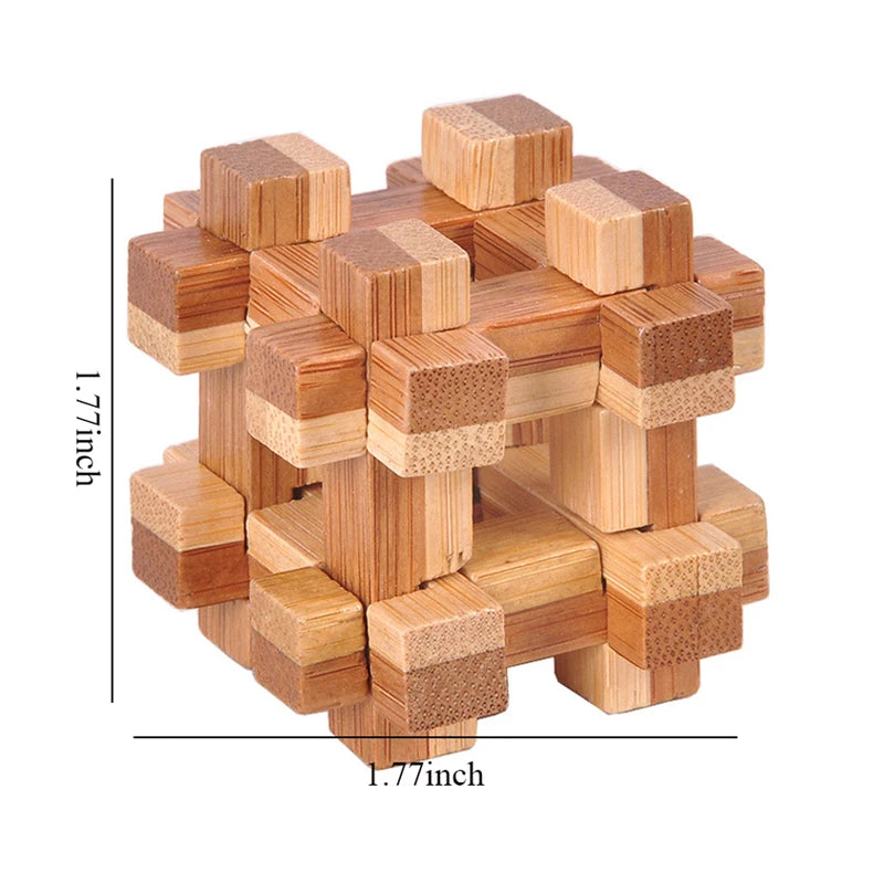 Lu Ban Lock | Wooden 3D IQ Brain Teaser Puzzle