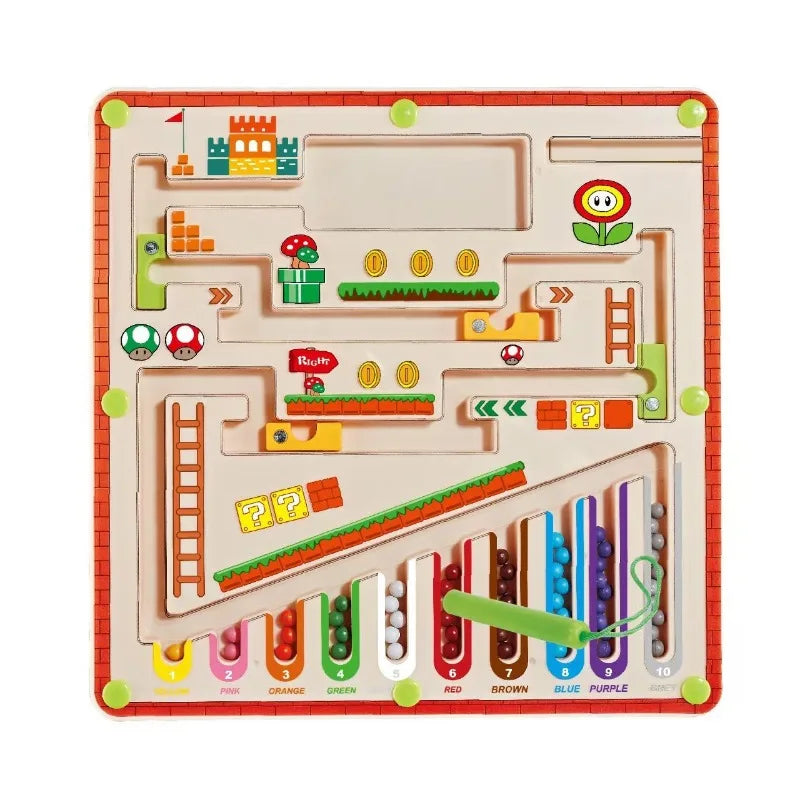 Magnetic Colour and Number Maze | Montessori Learning Toy for Kids