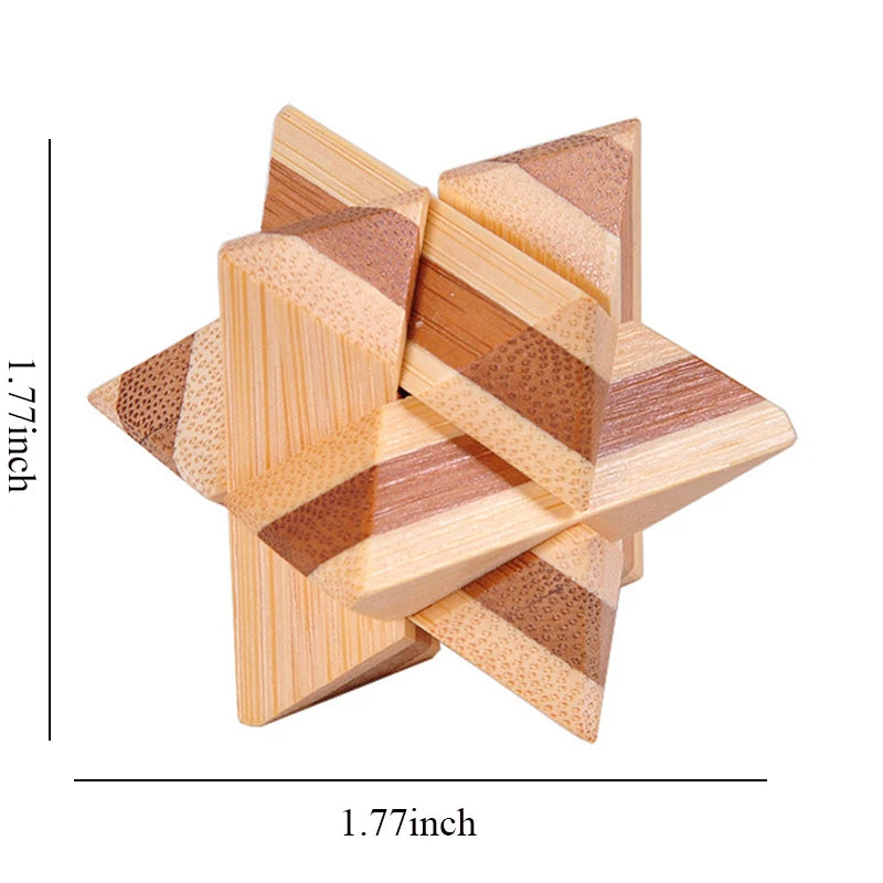 Lu Ban Lock | Wooden 3D IQ Brain Teaser Puzzle