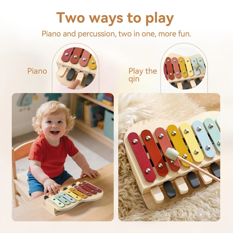 Montessori Wooden Music Xylophone | Educational Musical Toy for Toddlers
