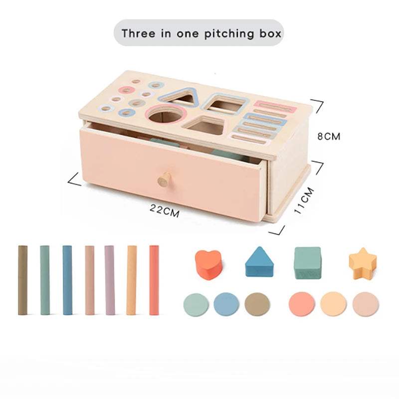 Wooden Montessori Object Permanence Box | Early Learning (12+ months)