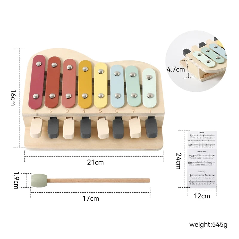 Montessori Wooden Music Xylophone | Educational Musical Toy for Toddlers