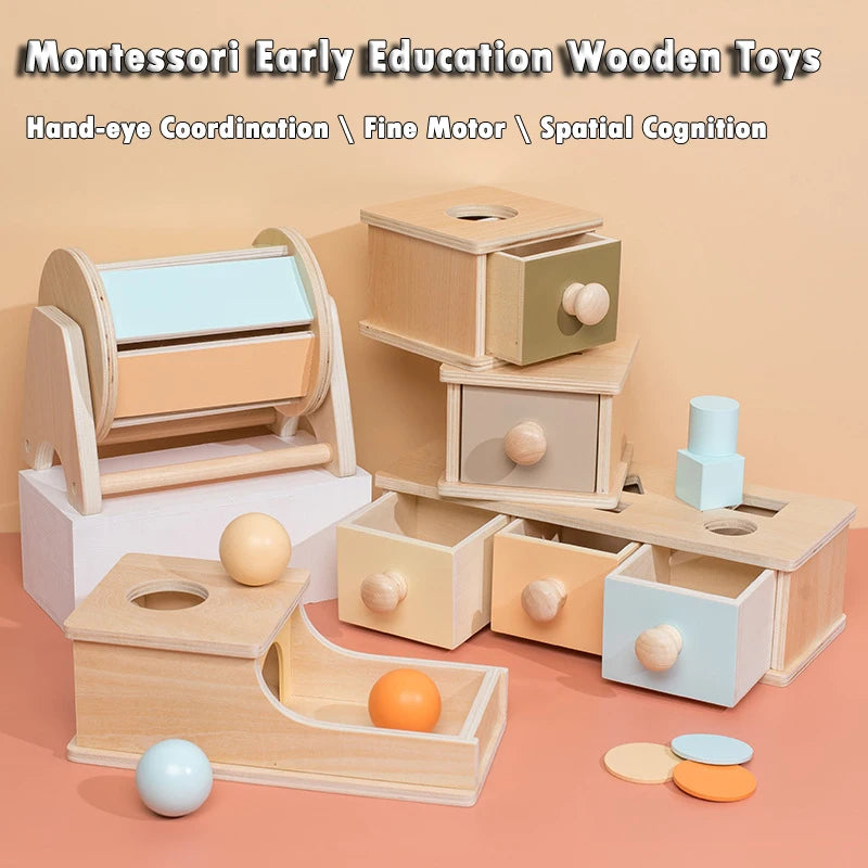 Montessori Object Permanence Box | Sensory Activity Toy for Babies and Toddlers