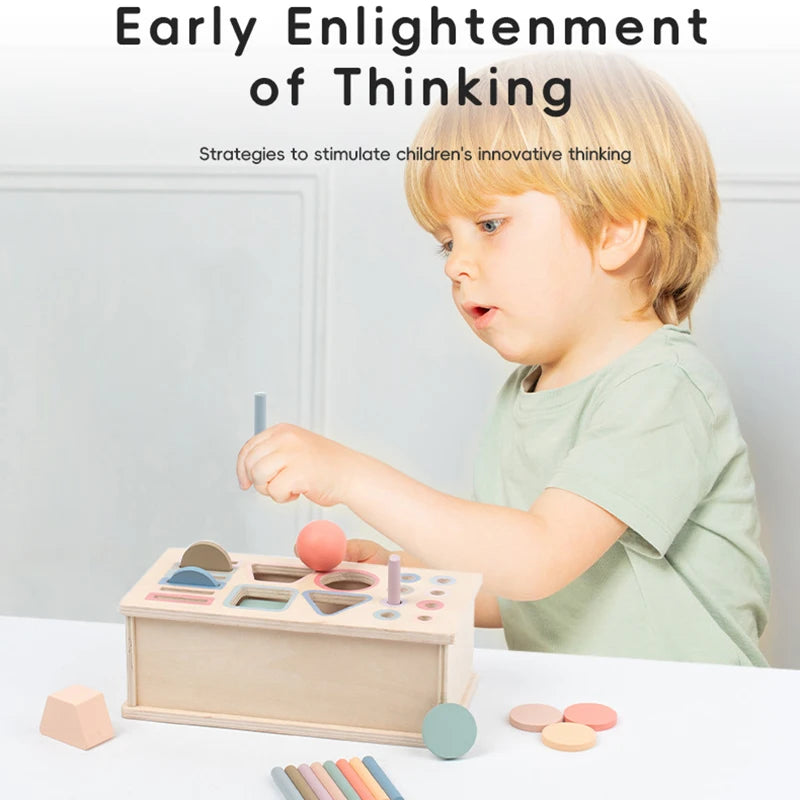 Wooden Montessori Object Permanence Box | Early Learning (12+ months)